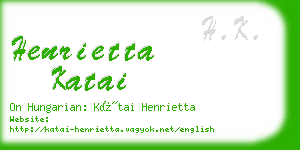 henrietta katai business card